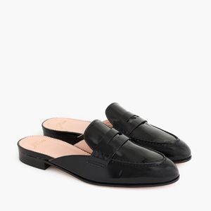 Jcrew Academy penny-loafer mules in patent leather